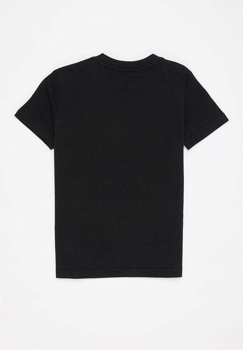 Aca Joe - Aca joe floral logo print t-shirt - black