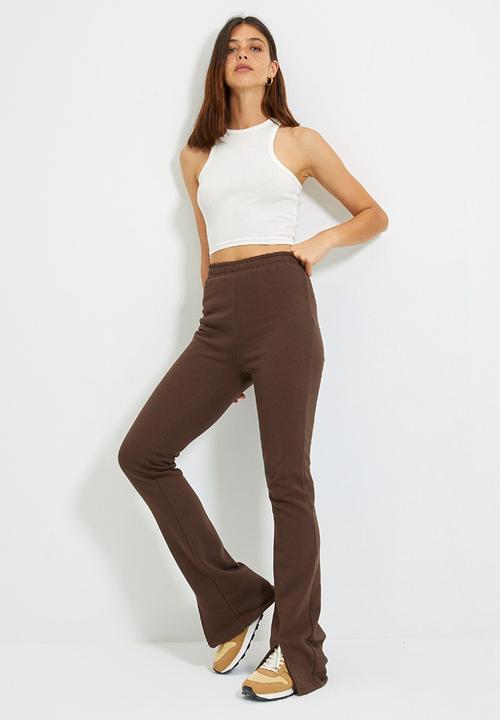 Trendyol - Flare raised sweatpants - brown