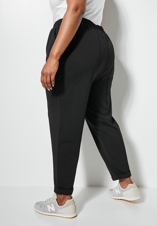 Superbalist - Pintuck turn up jogger - black