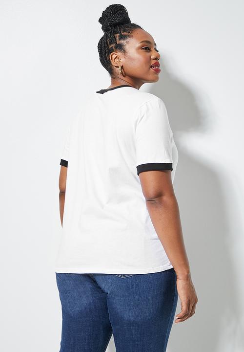 Superbalist - Drum Sis Dolly tee - white & black