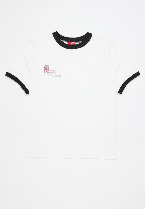Superbalist - Drum Sis Dolly tee - white & black