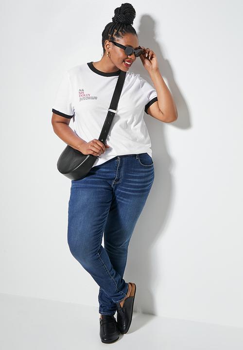 Superbalist - Drum Sis Dolly tee - white & black