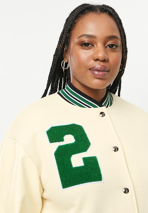 dailyfriday - Plus size college jacket - stone/green