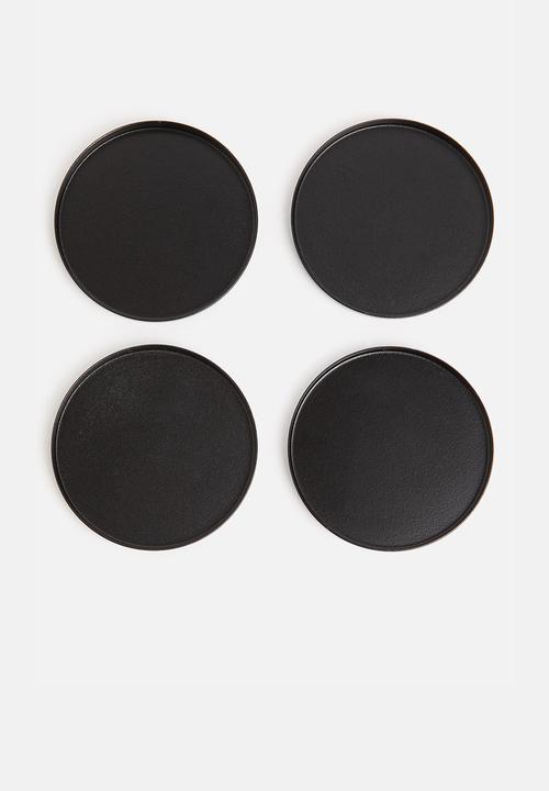 Sixth Floor - Coaster set of 4 - matte black