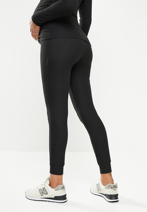 Superbalist - Maternity 7/8 rib legging - black