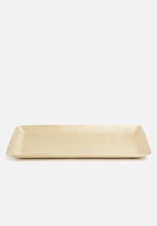 Sixth Floor - Rectangular tray - gold
