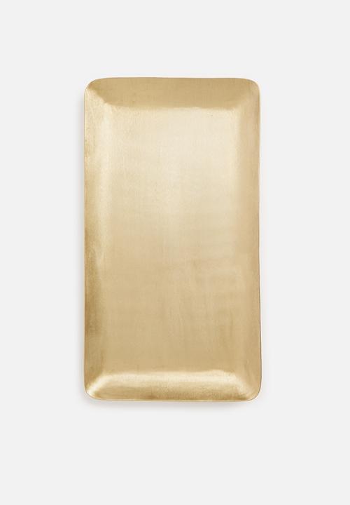 Sixth Floor - Rectangular tray - gold