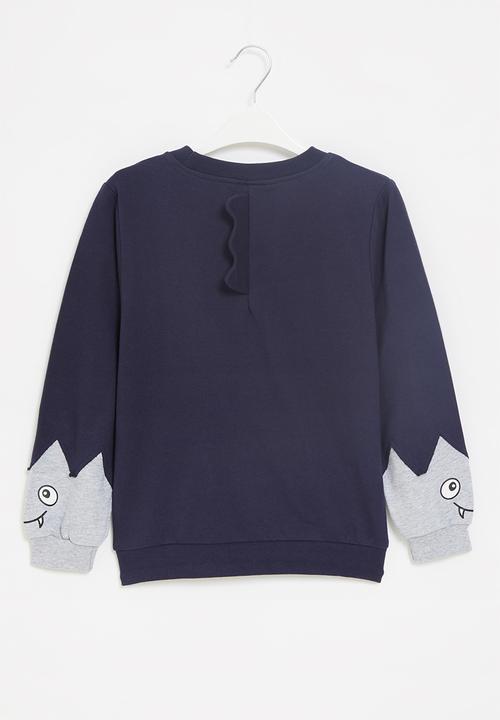 Pop Candy - Boys monster sweatshirt - navy