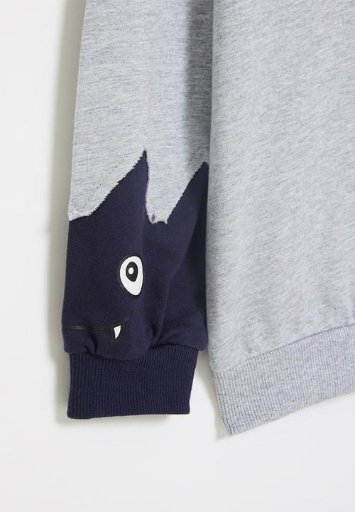 Pop Candy - Boys monster sweatshirt - grey