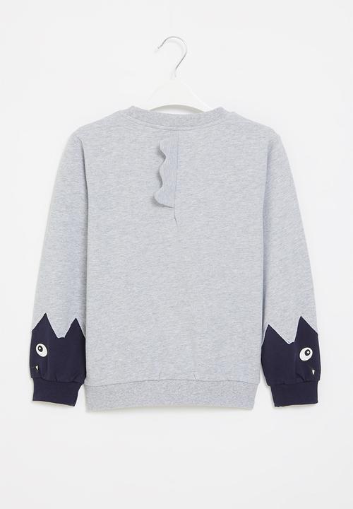 Pop Candy - Boys monster sweatshirt - grey