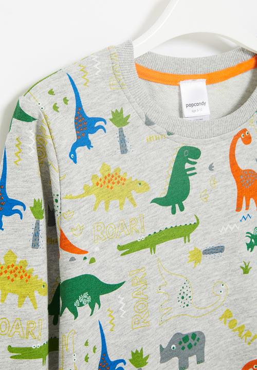 Pop Candy - Dino aop sweatshirt - grey