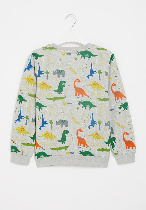 Pop Candy - Dino aop sweatshirt - grey