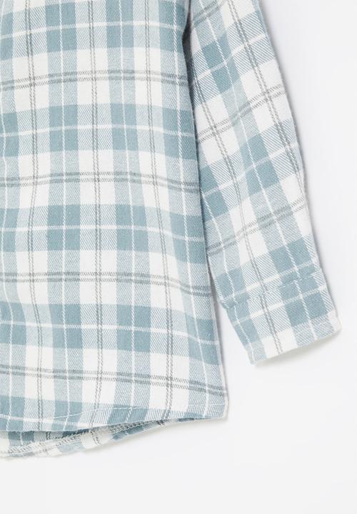 Pop Candy - Baby boys check shirt - blue