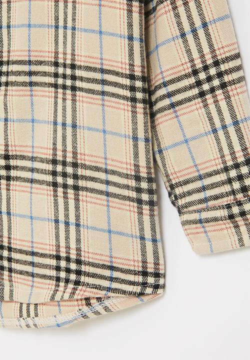 Pop Candy - Baby boys check shirt - natural