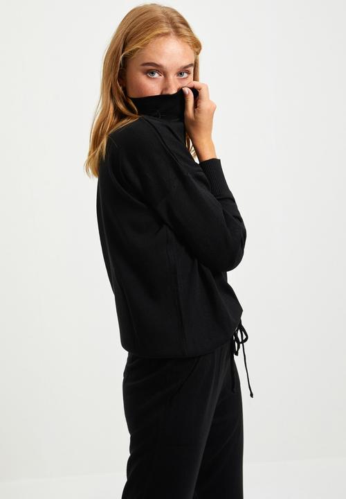 Trendyol - Polo collar bottom-top set - black