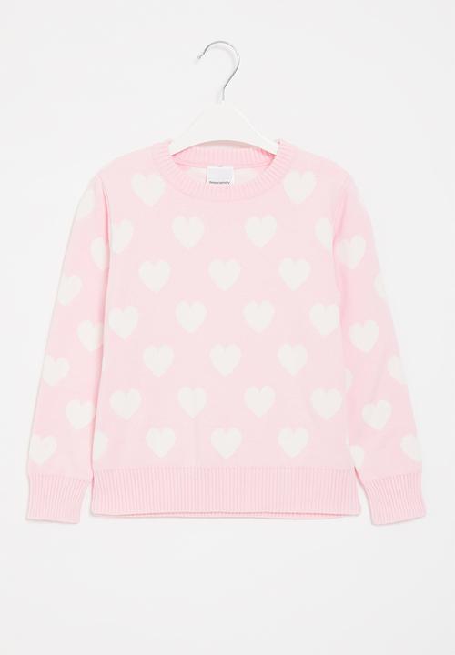 Pop Candy - Knitted heart jersey - pink