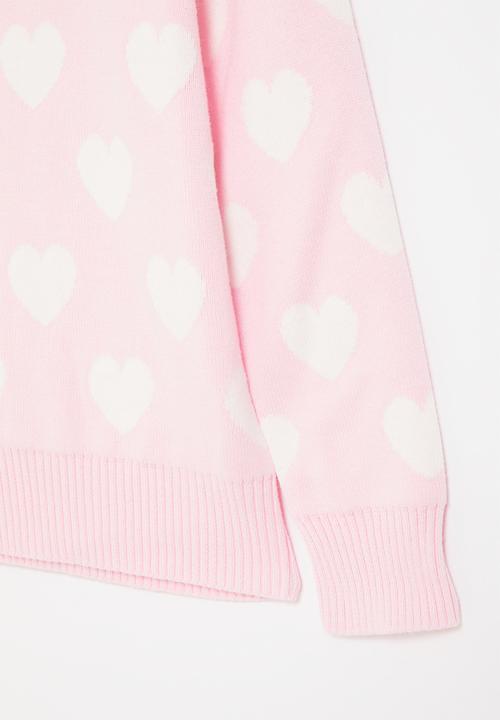 Pop Candy - Knitted heart jersey - pink