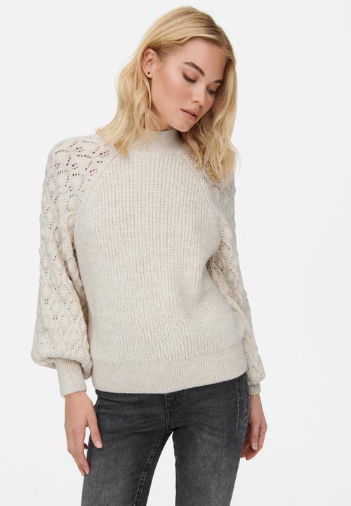 ONLY - Freeze long sleeve highneck pullover knit - birch