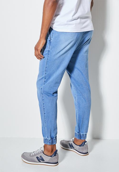 Superbalist - Blaze slim denim jogger - light blue