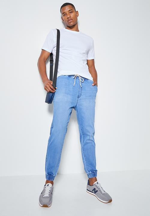 Superbalist - Blaze slim denim jogger - light blue