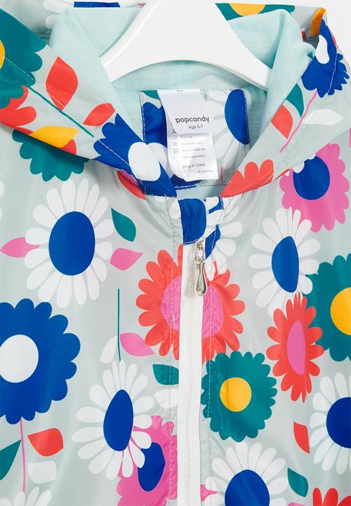 Pop Candy - Flower printed windbreaker - multi