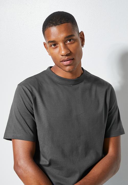 Superbalist - Aaron organic relaxed fit crew tee - dark grey