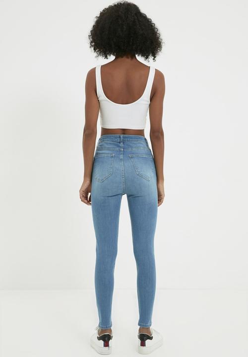 Trendyol - High waist skinny jeans - blue
