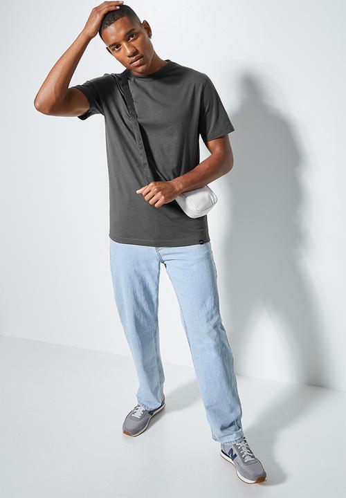 Superbalist - Aaron organic relaxed fit crew tee - dark grey