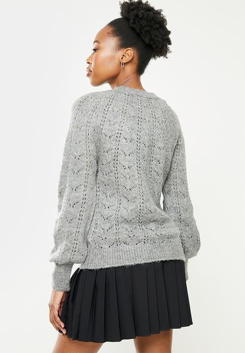 Trendyol - Crew neck knit sweater  - grey