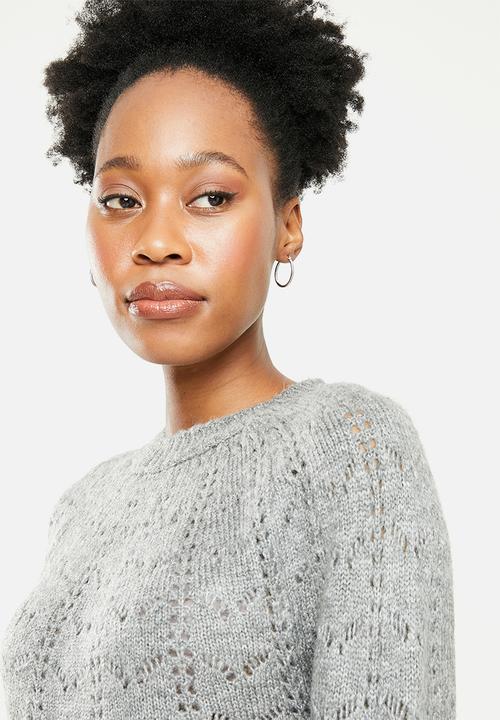 Trendyol - Crew neck knit sweater  - grey