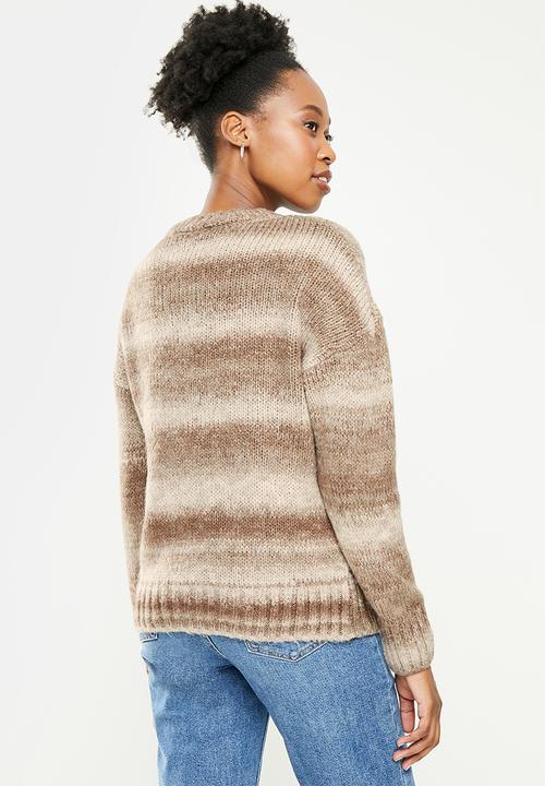 Trendyol - Knitted detailed knit sweater - mink