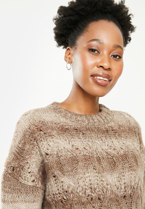 Trendyol - Knitted detailed knit sweater - mink