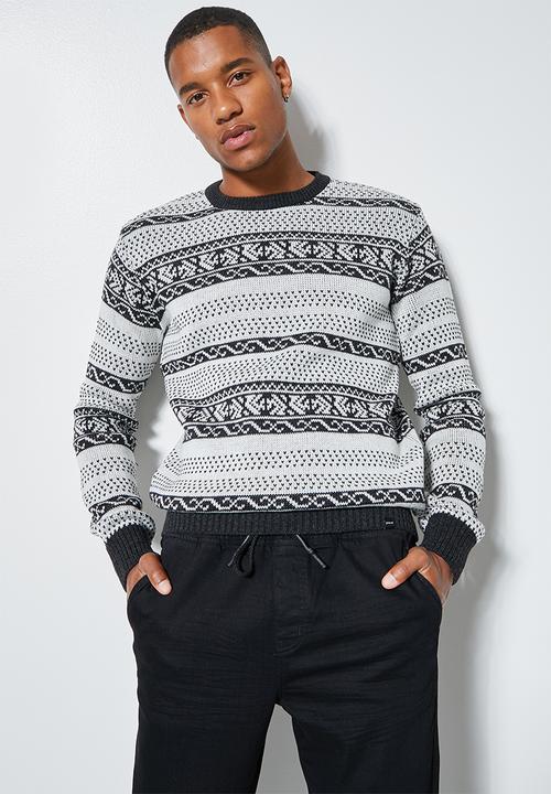 Superbalist - Fairisle pattern crew knit - milk
