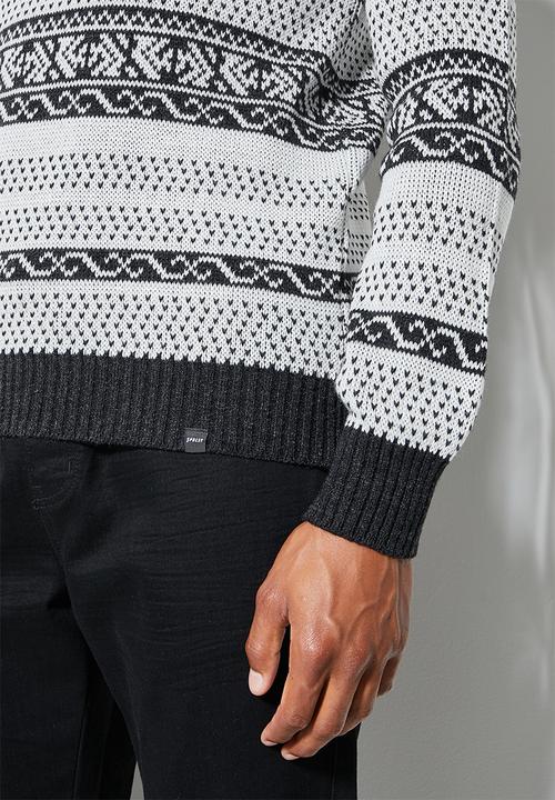 Superbalist - Fairisle pattern crew knit - milk