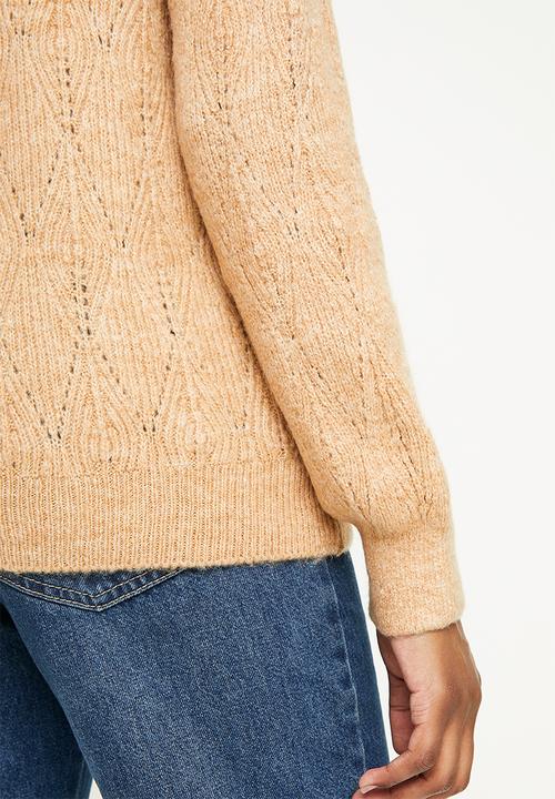 Trendyol - Collar detailed knitwear sweater - camel