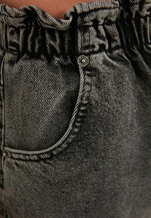 Trendyol - Waist detailed high waist mom jeans - anthracite