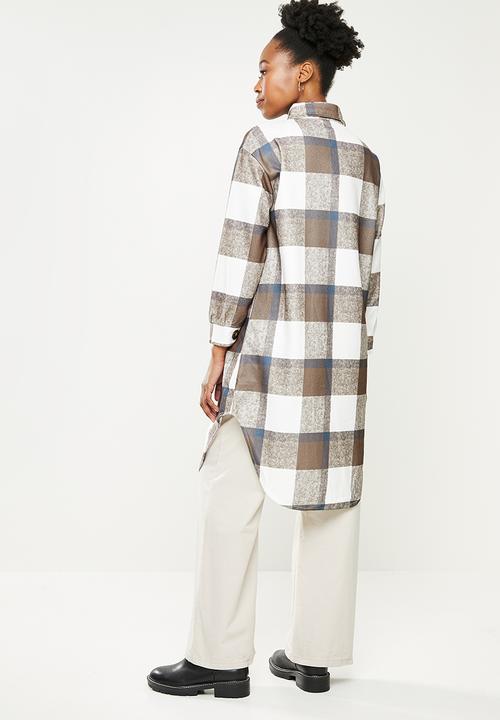 dailyfriday - Shacket - brown & white 