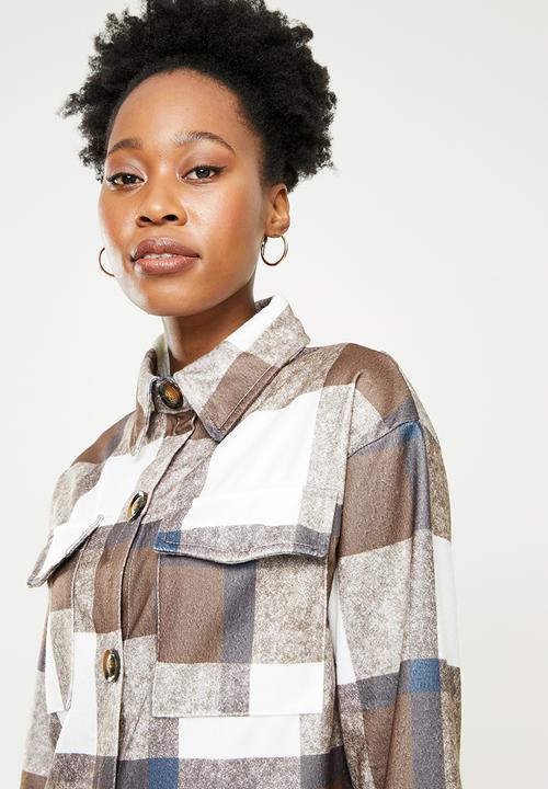 dailyfriday - Shacket - brown & white 