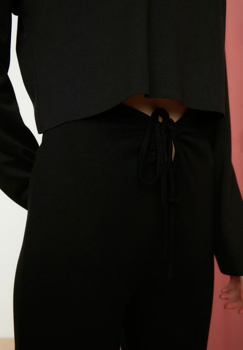 Trendyol - Knitted bottom-top set - black