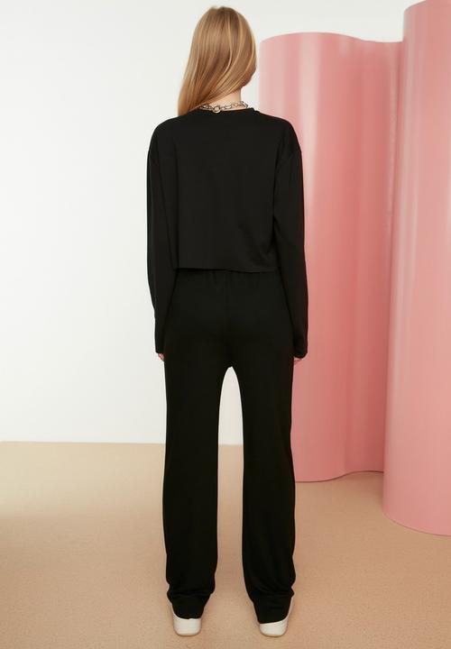 Trendyol - Knitted bottom-top set - black