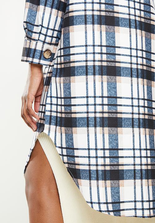 dailyfriday - Check longer length jacket - multi 