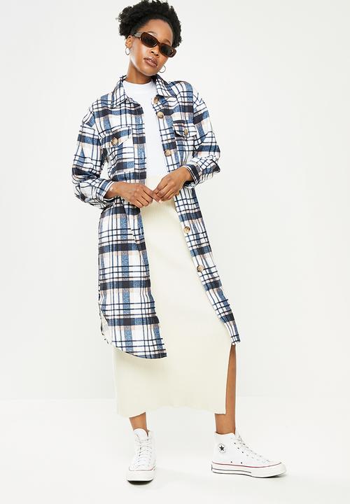 dailyfriday - Check longer length jacket - multi 