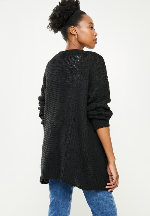 dailyfriday - Chuncky cardi - black
