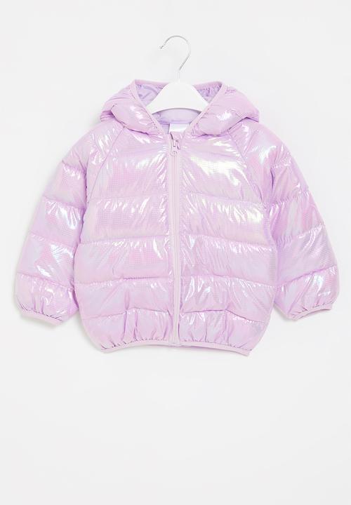 Pop Candy - Iridescent puffer jacket - purple
