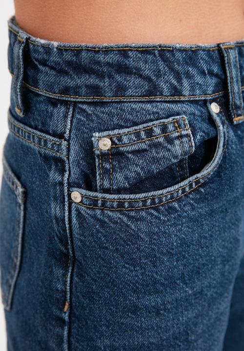 Trendyol - High waist mom jeans - blue
