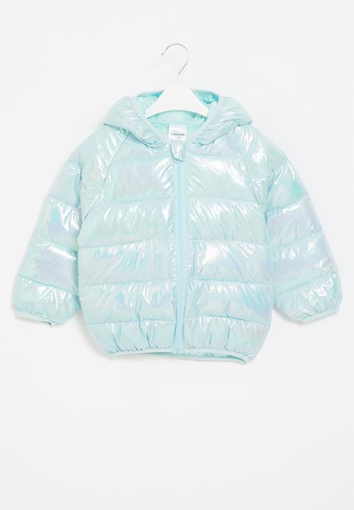Pop Candy - Iridescent puffer jacket - blue