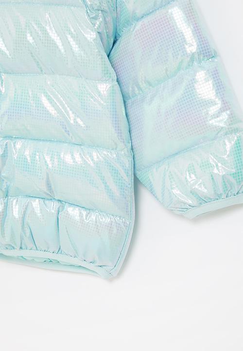 Pop Candy - Iridescent puffer jacket - blue