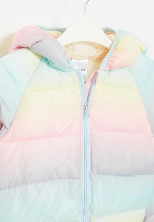 Pop Candy - Rainbow puffer jacket - multi