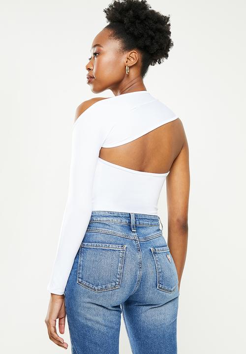 dailyfriday - One arm bodysuit - white