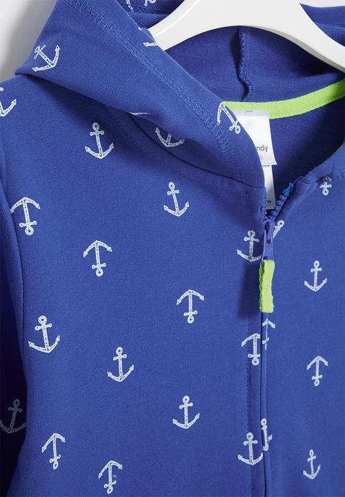 Pop Candy - Boys aop hooded jacket - blue